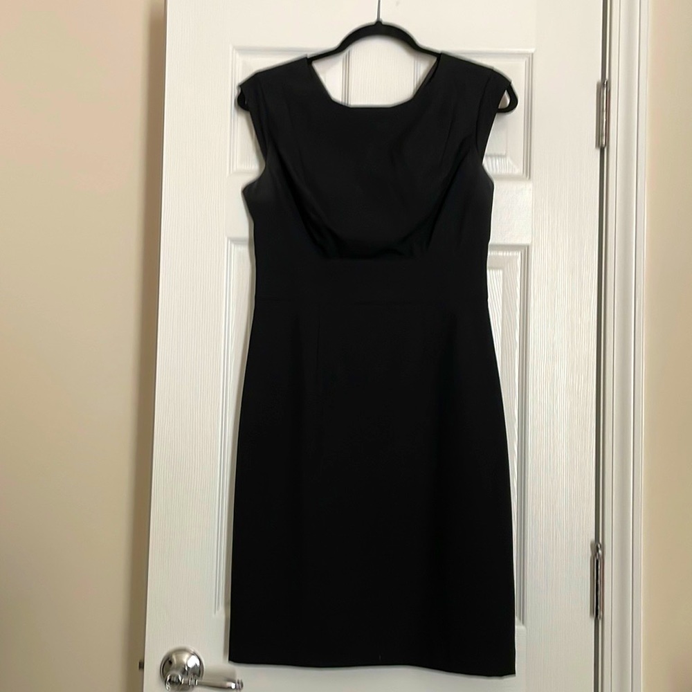 Black, sleeveless, fully lined dress with full hidden back zipper